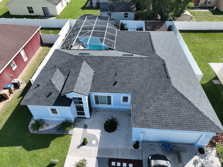 Asphalt shingle roof replacement on a Central Florida home by GIO Renovations